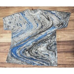 Colortone Tie Dye T Shirt Glacier Blue Gray Size 2XL XXL Unique Design